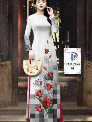 Vải Áo Dài Hoa In 3D AD TTAD2992 48